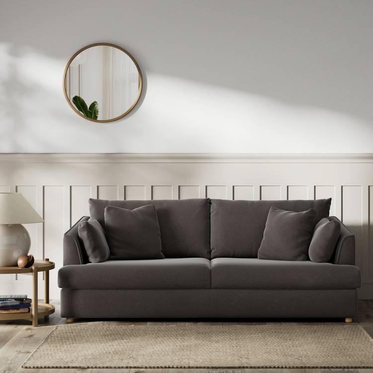 Habitat Holmfirth Velvet 3 Seater Sofa Bed - Grey 0