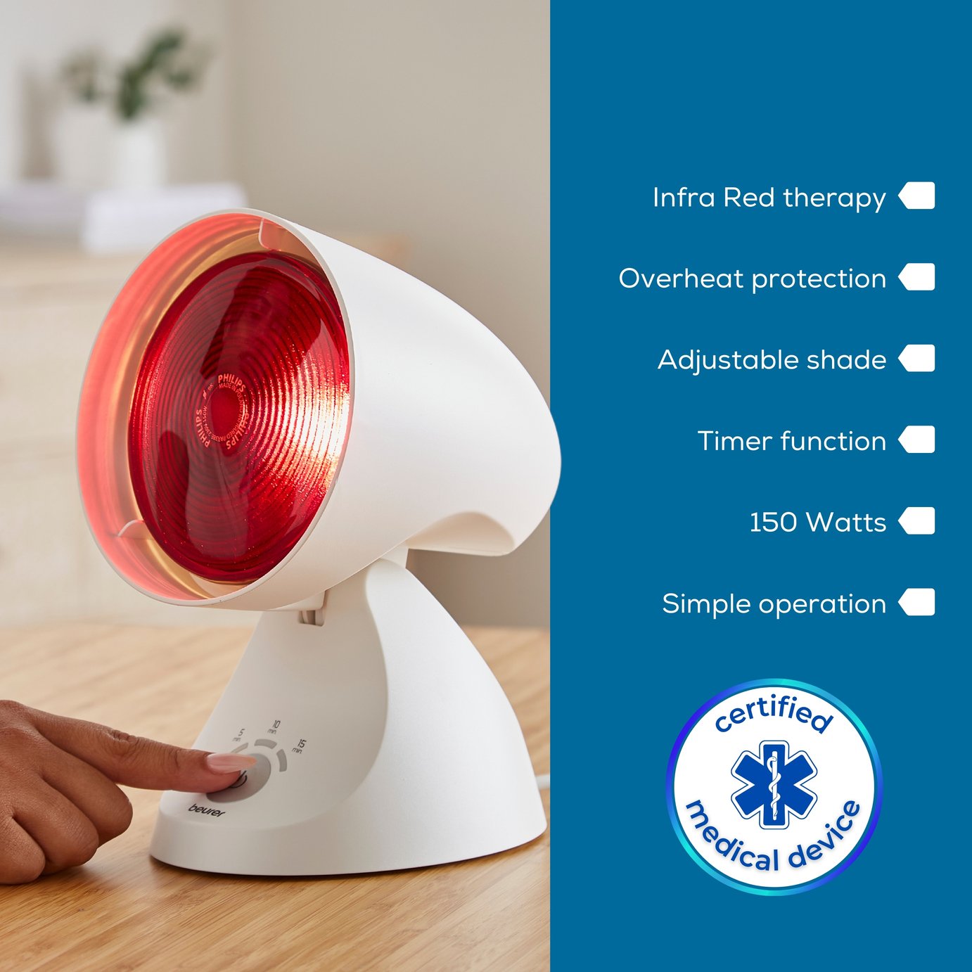 Buy Beurer Infrared Heat IL35 Therapy Lamp - White | Light therapy