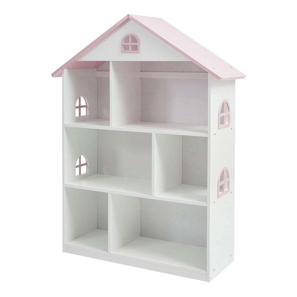 Liberty House Toys White Dollshouse Bookcase with Pink Roof Review
