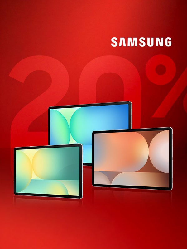 Save 20% of selected Samsung Galaxy tablets using code RED20 at checkout.