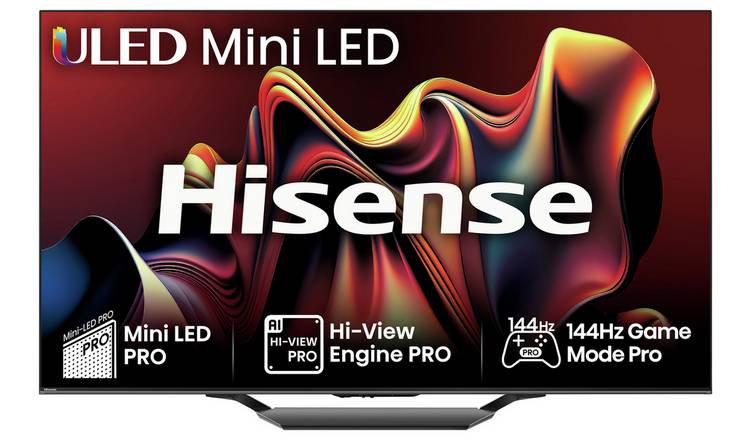 Hisense 75 In 75U7NQTUK Smart 4K UHD HDR Mini LED Freely TV