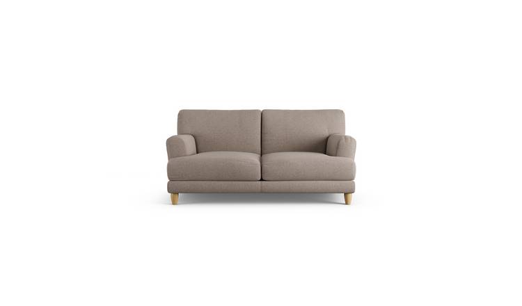 Habitat Askem Fabric 2 Seater Sofa - Mocha - Ash Leg