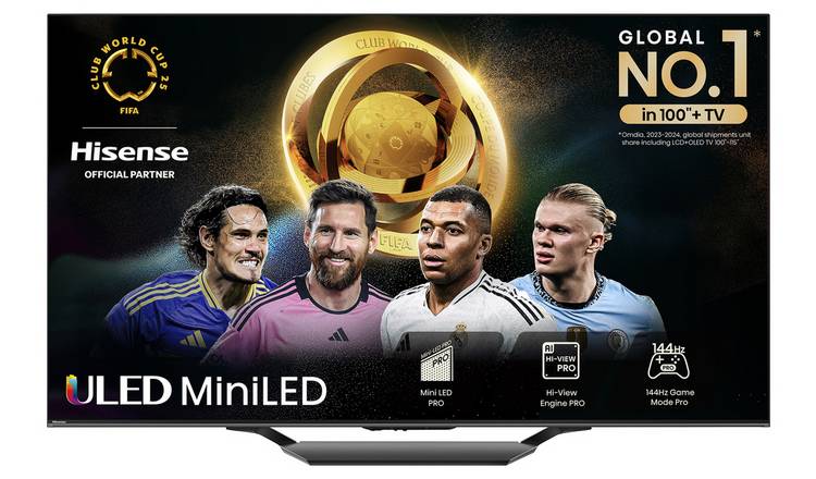 Hisense 65 In 65U7NQTUK Smart 4K UHD HDR Mini LED Freely TV