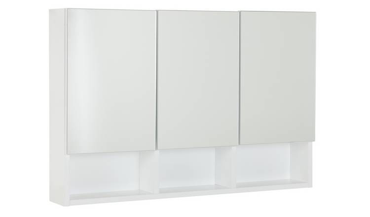 3 door mirrored bathroom shop cabinet