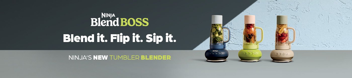 Ninja BlendBoss. Blend it. Flip it. Sip it. Ninja's new tumbler blender.