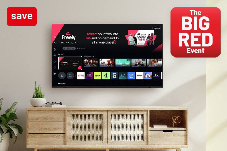 Save up to 20% on selected TVs and home AV use code RED10 or RED20.