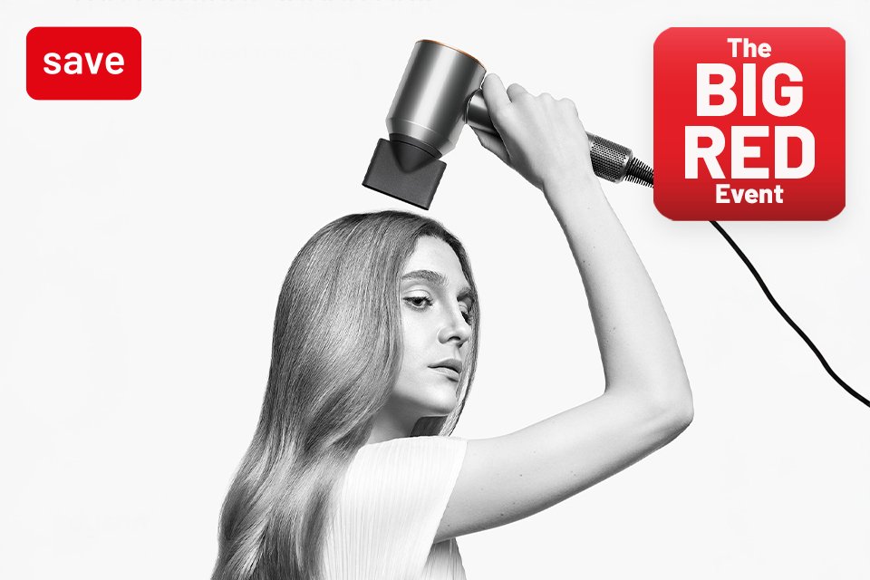 The Big Red event. Save up to 50% on selected haircare. Using codes RED10, RED20, RED30 & RED50.