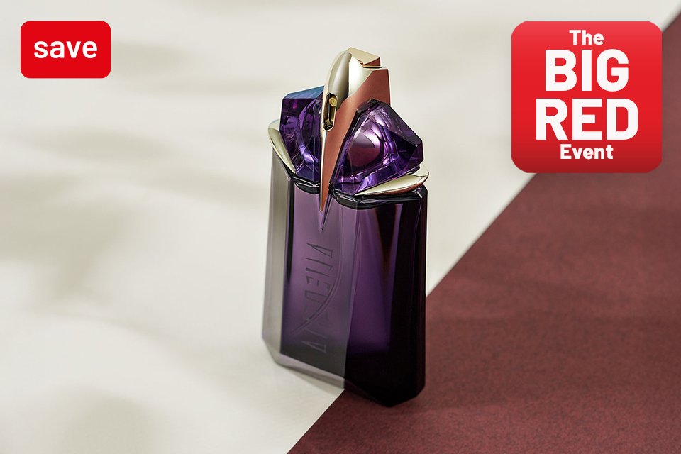 The Big Red event. Save up to 30% on selected beauty & fragrance Using codes RED10, RED20, RED30 & RED50.