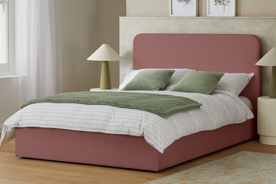 Habitat Chadwell Small Double End Lift Ottoman Bed - Pink.