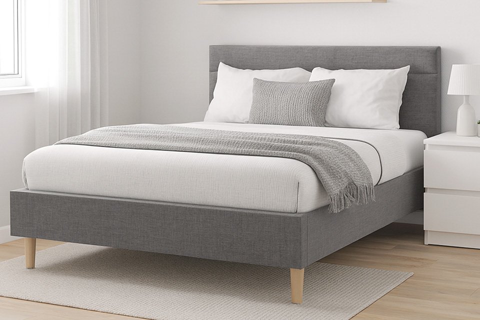 Millbrook Miller Double Fabric Bed Frame - Grey.