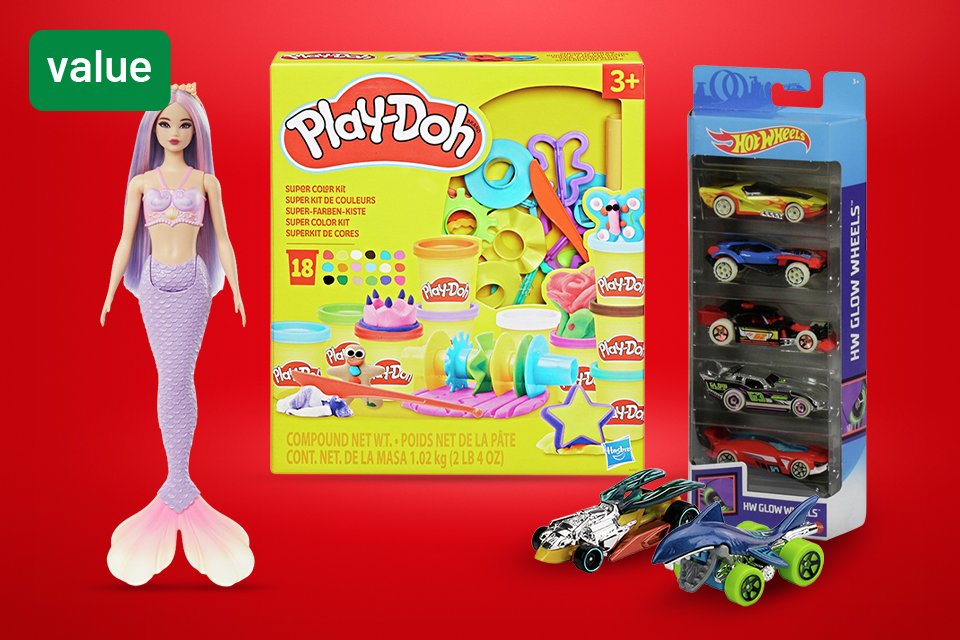 3 for £20 across 100s of toys. Mix, match and play with Barbie, Play-Doh and more!