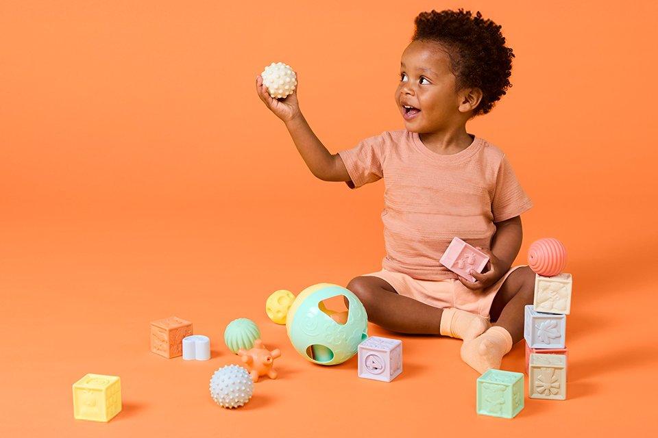Chad Valley Sensory Ball With Bells Activity Toys.