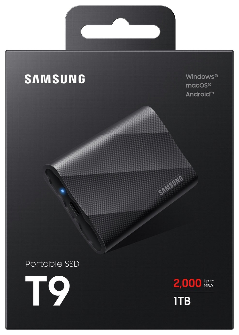 Buy Samsung T9 USB 3.2 1TB Portable SSD - Black | External hard