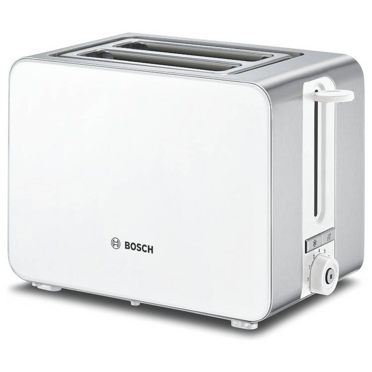 Bosch TAT7201GB Sky Styline 2 Slice Toaster - White 0