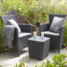 Keter iowa bistro set graphite hot sale