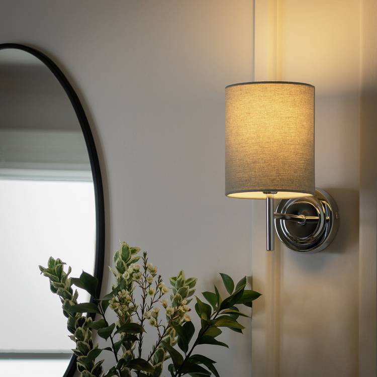 Argos Home Candelabra Steel Wall Light - Chrome & Grey 0