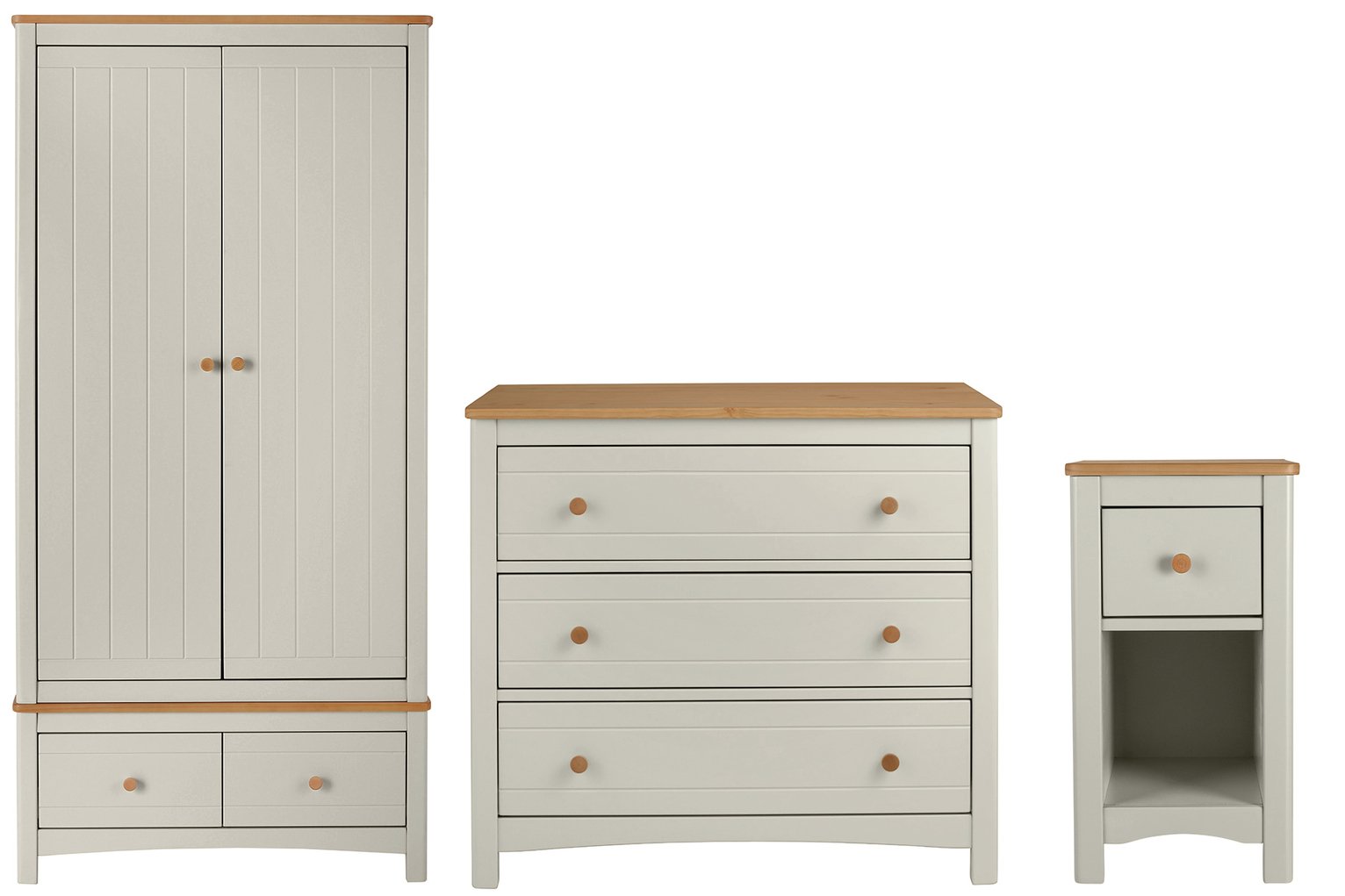 Argos Home Bournemouth 3 Piece 2 Dr Wardrobe Set -Light Grey Review