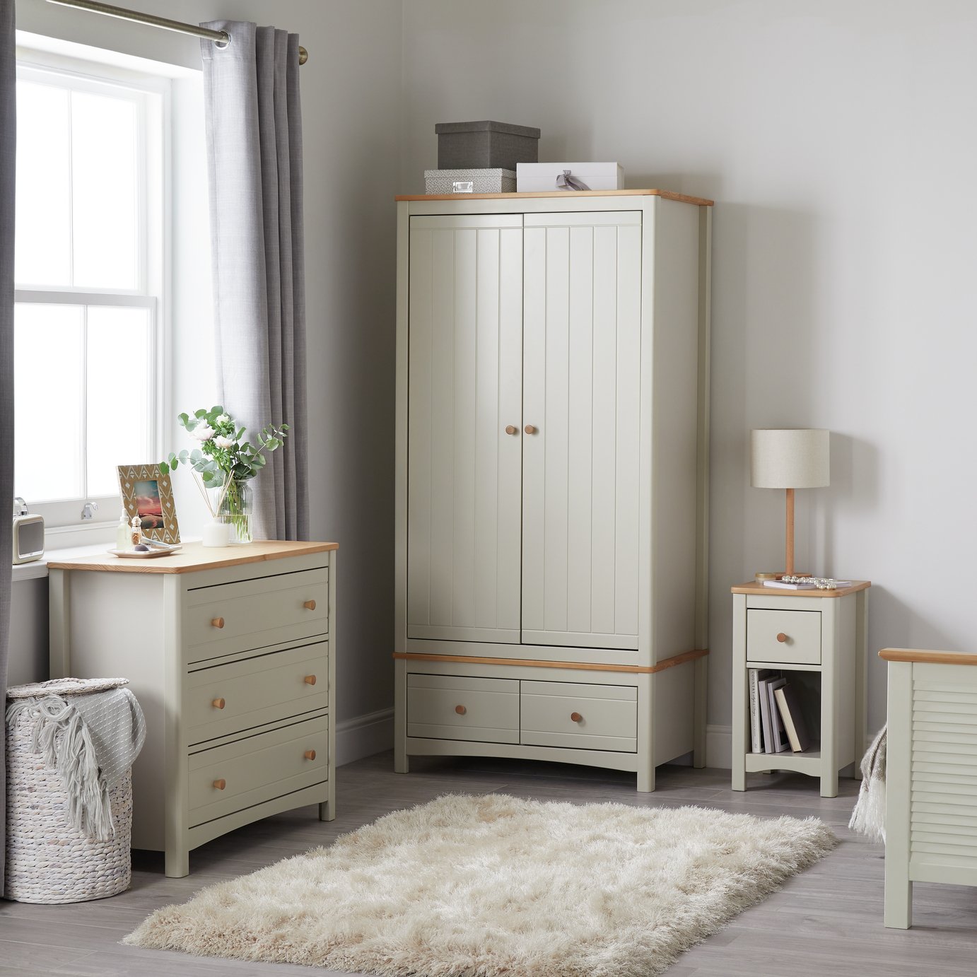 Argos Home Bournemouth 3 Piece 2 Dr Wardrobe Set -Light Grey Review