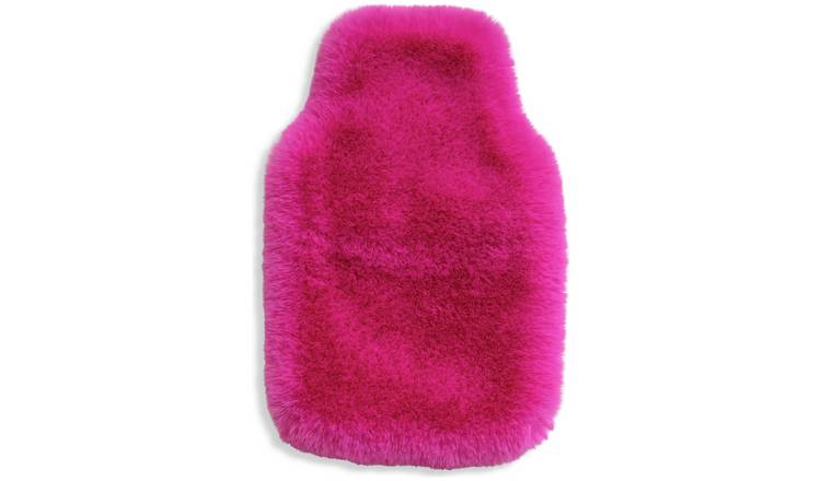 Habitat Neon Pink Faux Fur Hot Water Bottle