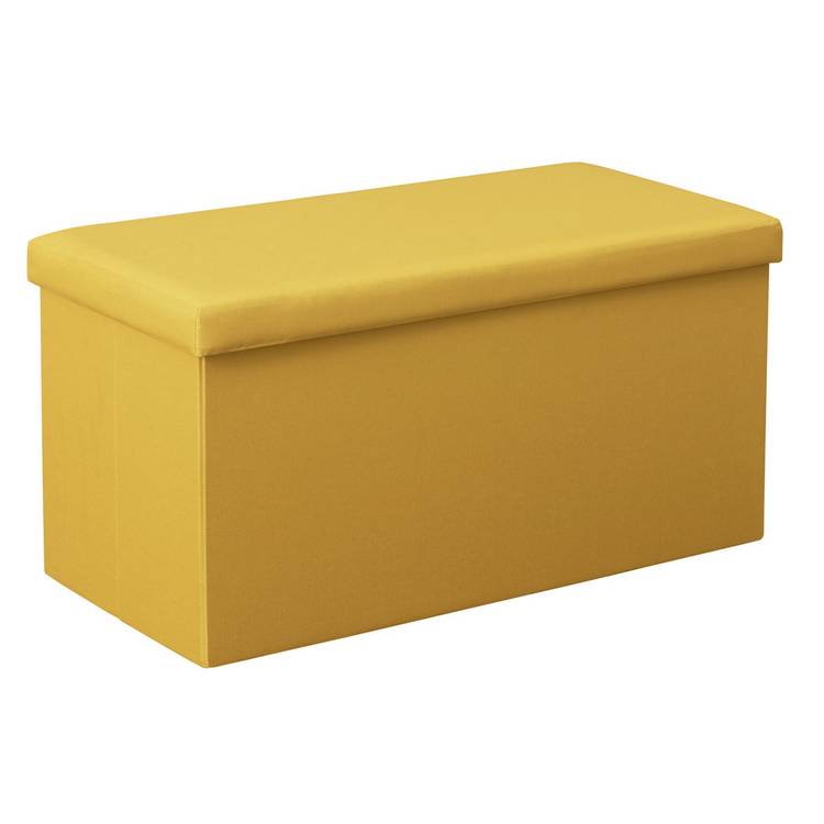 Argos Home Medium Fabric Ottoman - Mustard 0