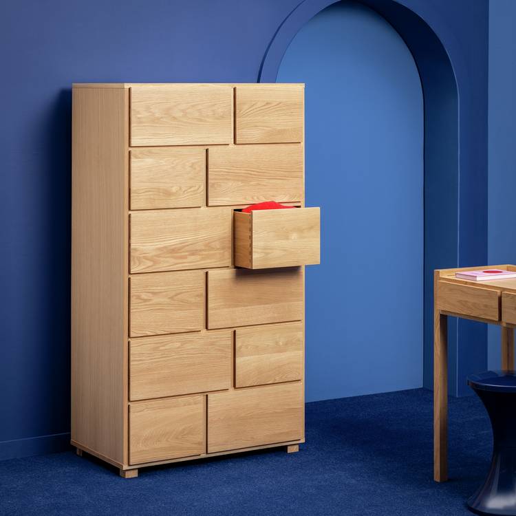 Habitat 60 Hana 12 Drawer Tallboy - Oak 0