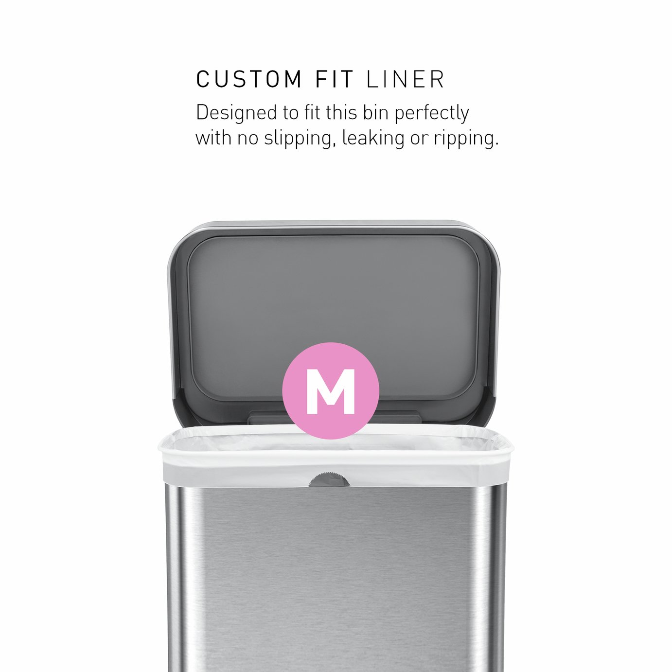 Buy Simplehuman 45 Litre Rectangular Pedal Bin - Brushed Steel