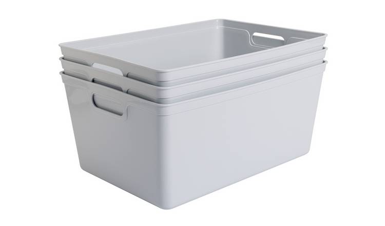 Buy Curver My Style Set of 4 4 Litre Small Storage Boxes - Grey, Plastic storage  boxes and drawers