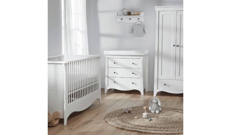 Cuddleco Clara 3 Piece Nursery Furniture Set - White