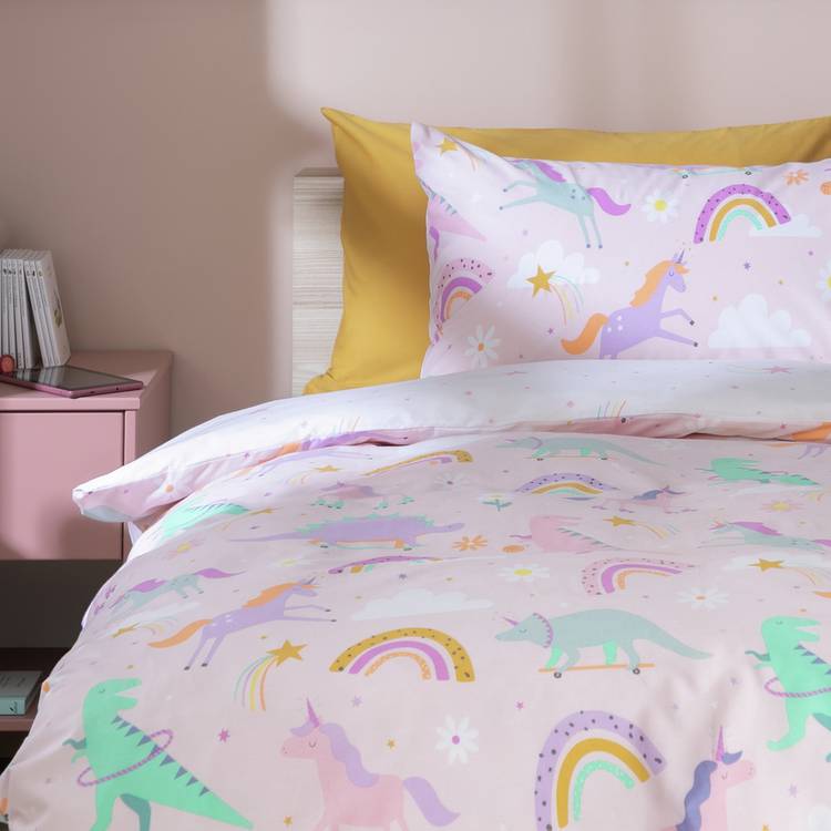 Pink unicorn twin bedding best sale