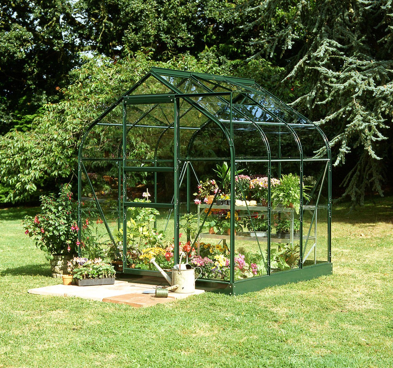 Halls Supreme Toughened Glass 10 x 8ft Greenhouse with Base