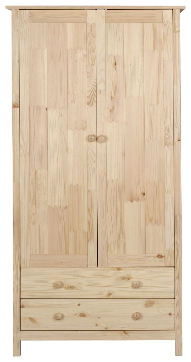 Argos Home Scandinavia Pine 2 Door 2 Drawer Wardrobe