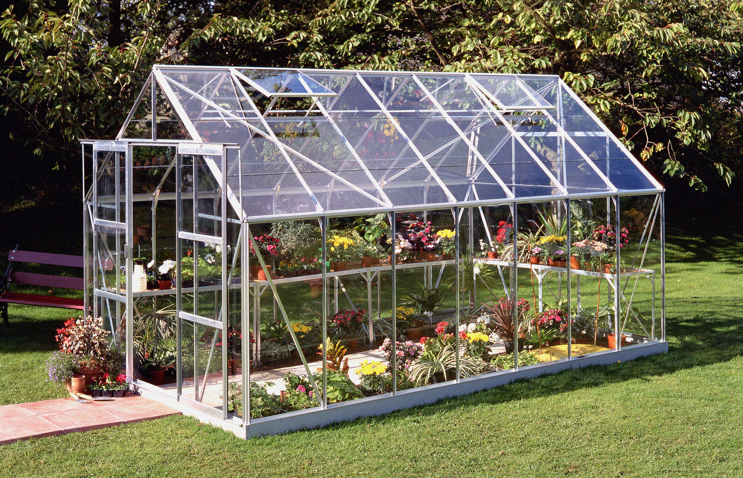 Halls Magnum Glass 14 x 8ft Greenhouse with Base