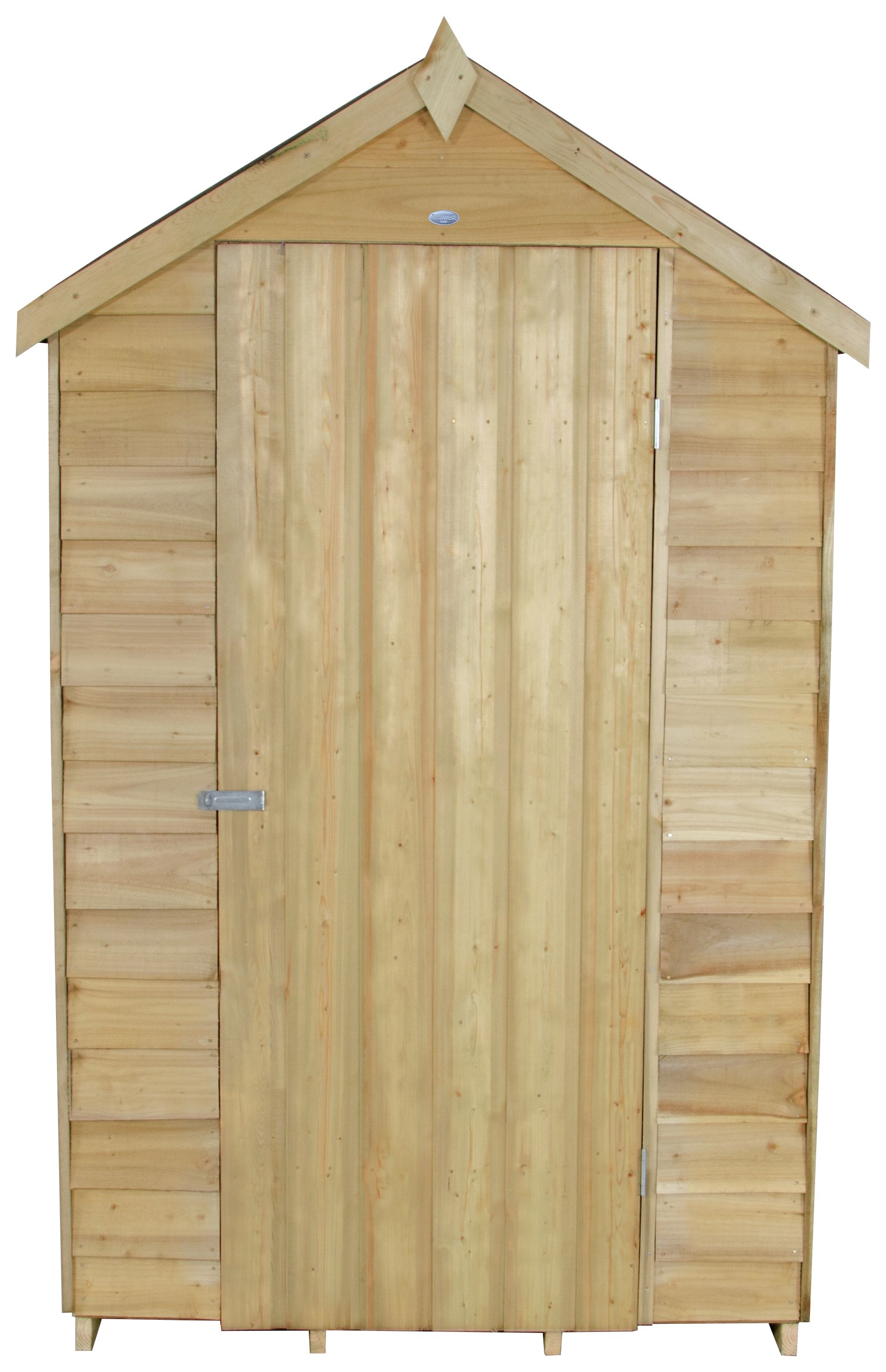 Forest 4 x 3ft Overlap Wooden Apex Shed - No Window