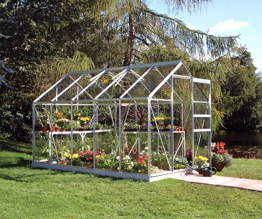 Halls Popular Toughened Glass 10 x 6ft Greenhouse with Base