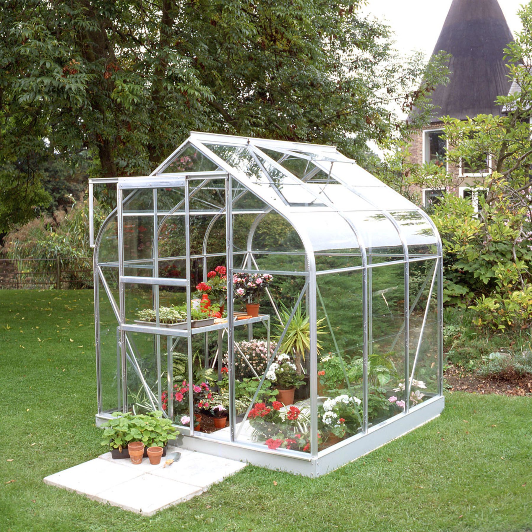 Halls Supreme Glass 6 x 6ft Greenhouse with Base