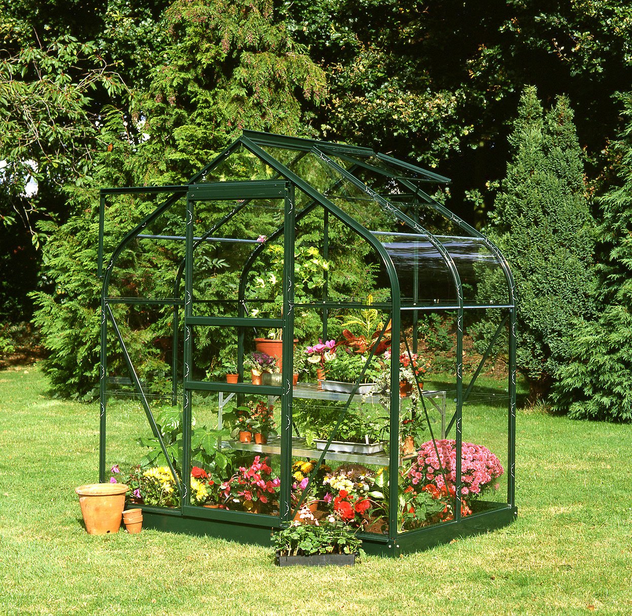 Halls Supreme Glass 4 x 6ft Greenhouse with Base
