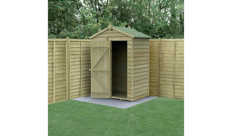 Forest Wooden 3 x 5ft Overlap Windowless Apex Shed