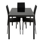 Buy Argos Home Lido Glass Dining Table & 4 Black Chairs | Dining table