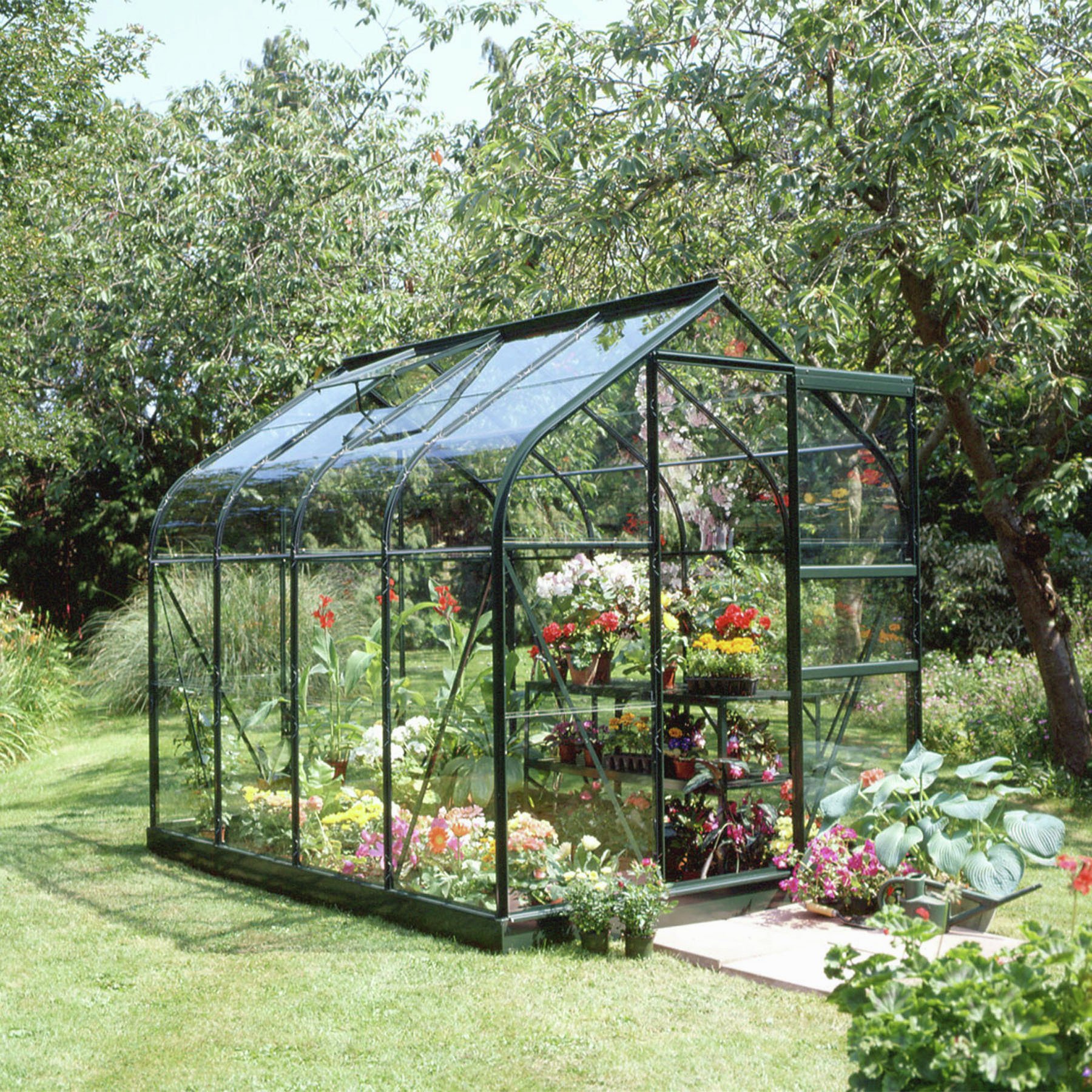 Halls Supreme Glass 8 x 6ft Greenhouse with Base