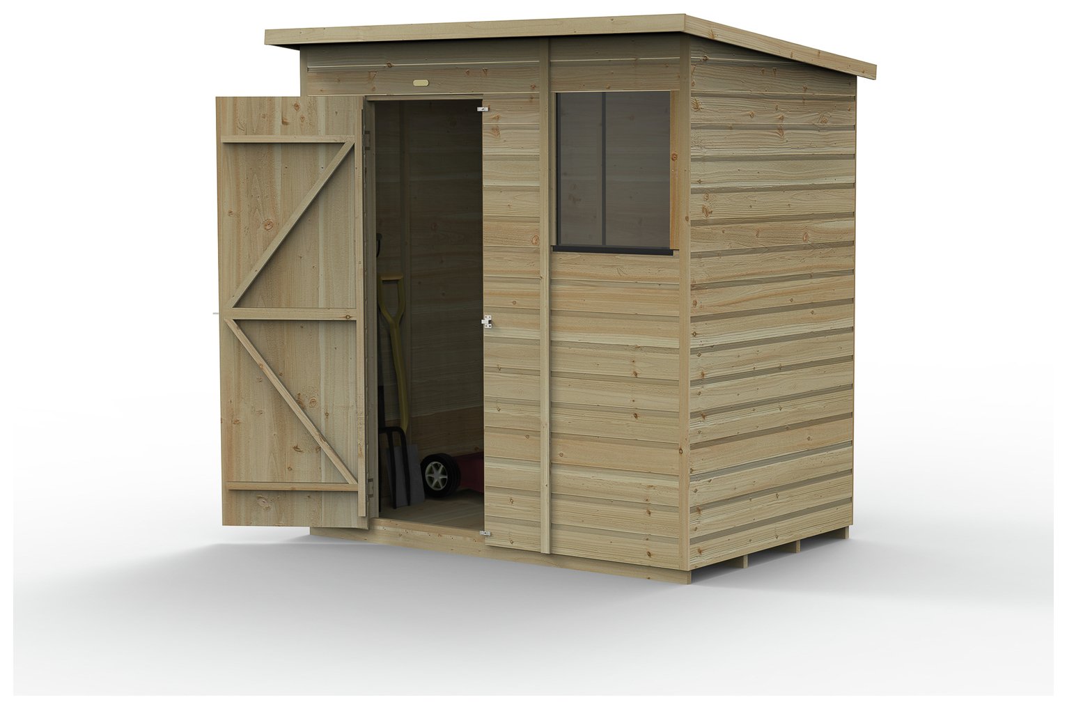 Forest Wooden 6 x 4ft Shiplap Pent Shed