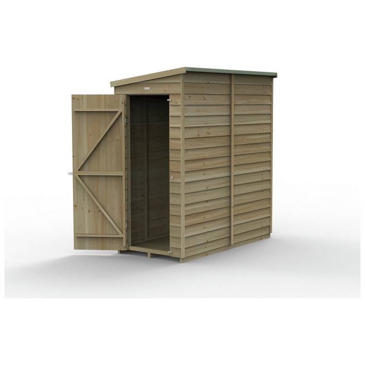 Forest Garden Overlap Windowless Pent Shed - 6 x 3ft 0