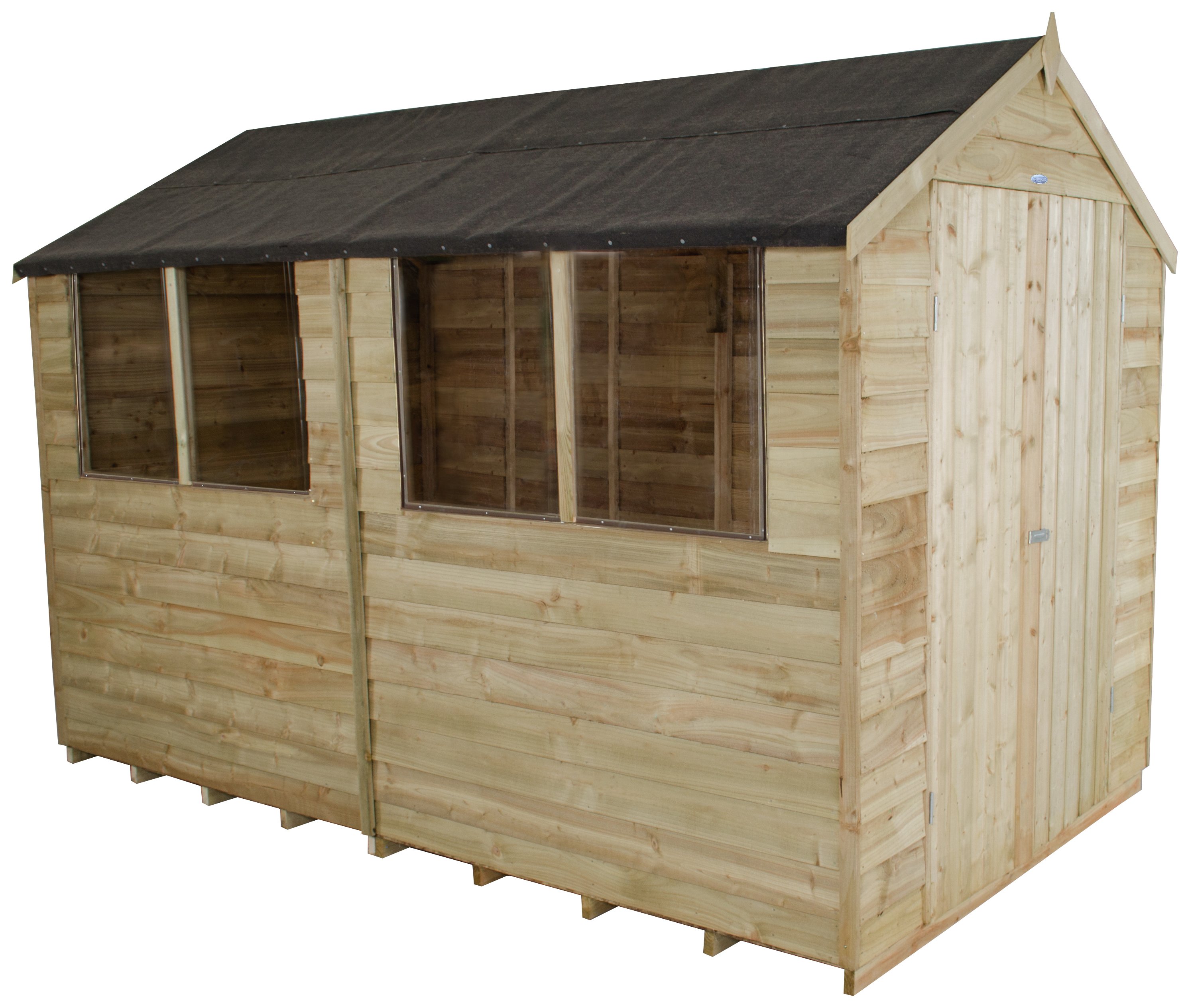 Forest Overlap Wooden Double Door Shed 6 X 10ft 5048799