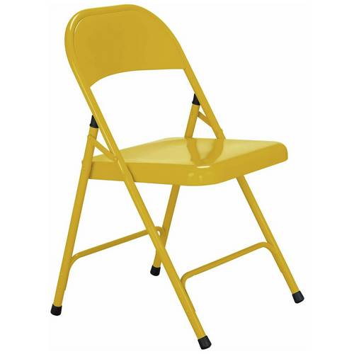 Buy Habitat Macadam Metal Folding Chair Yellow Dining chairs Argos