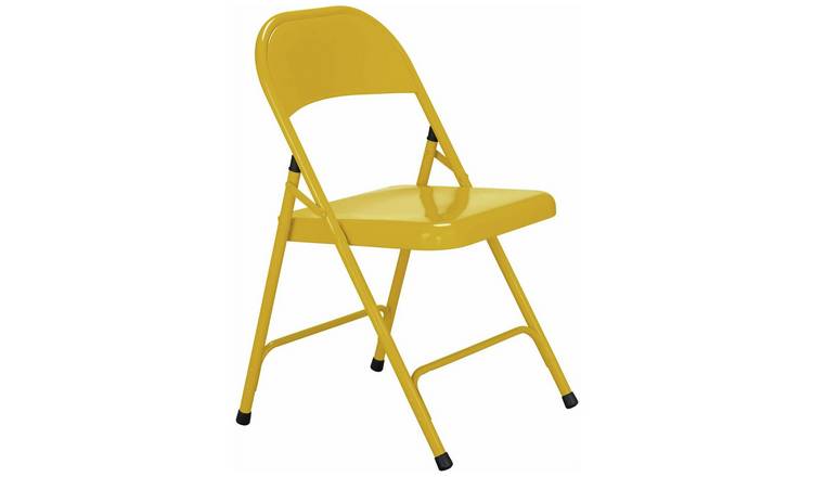 Habitat Macadam Metal Folding Chair - Yellow