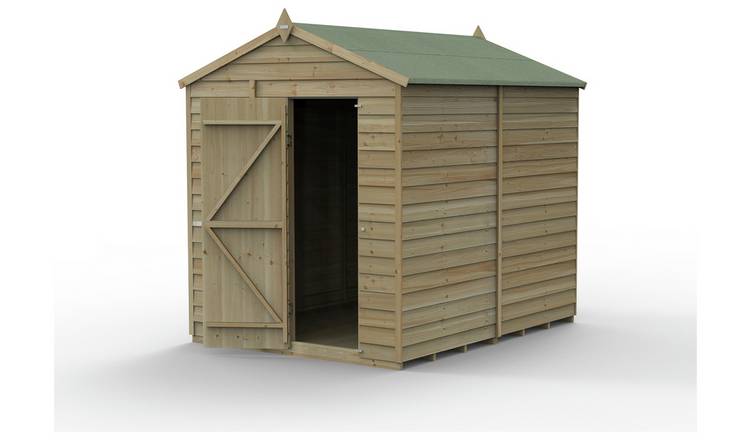 Forest 4Life Wooden Overlap Windowless Apex Shed - 8 x 6ft