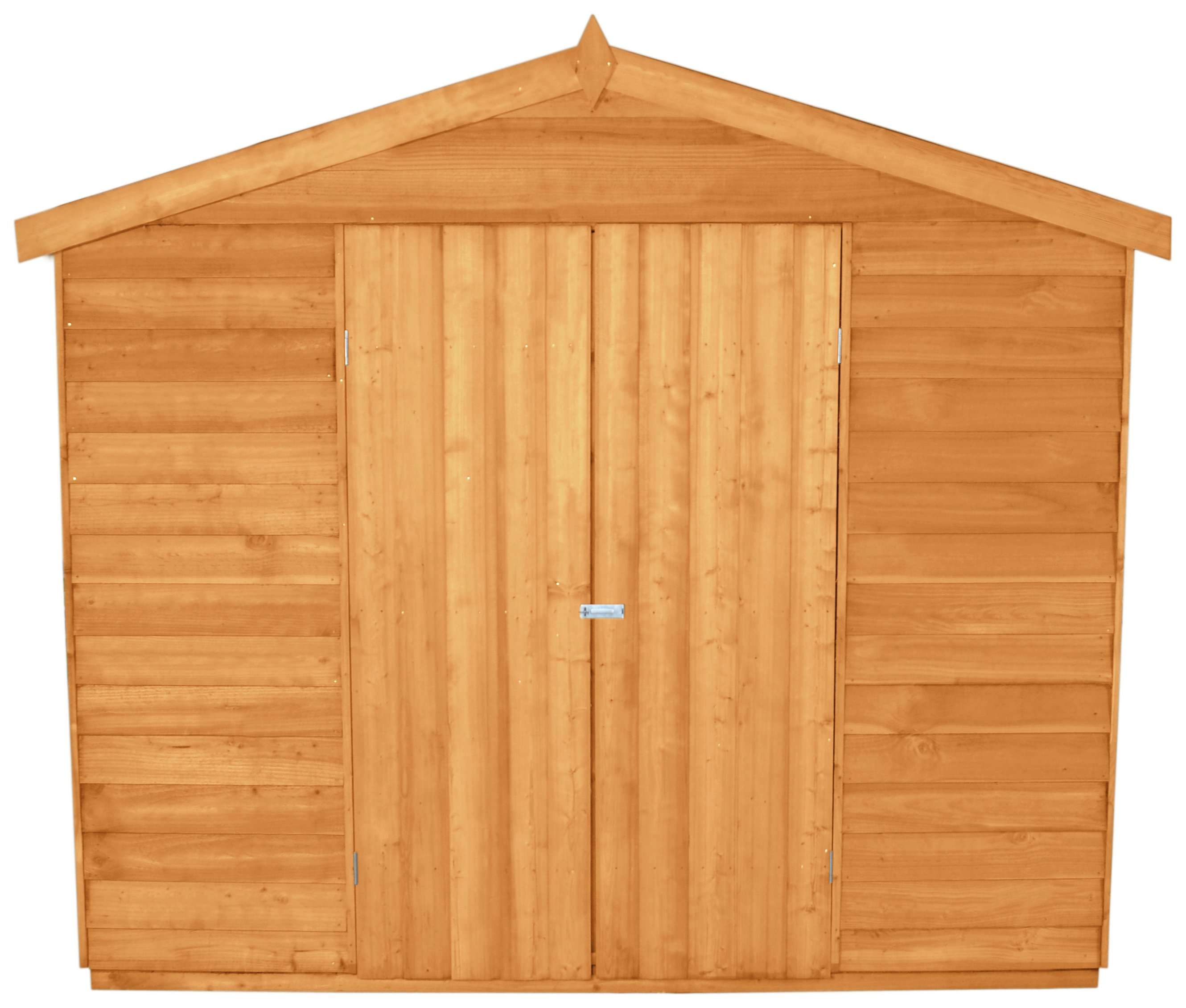 Forest Wooden 12 x 8ft Overlap Double Door Apex Shed