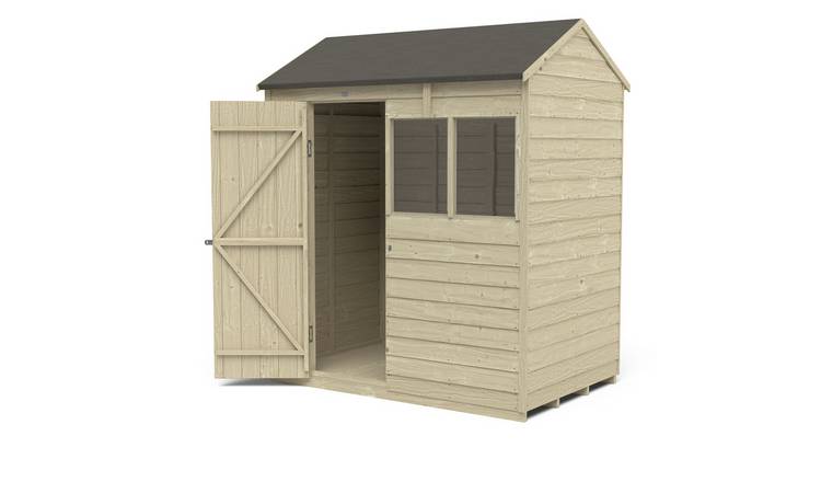 Forest Wooden 6 x 4ft Overlap Reverse Apex Shed