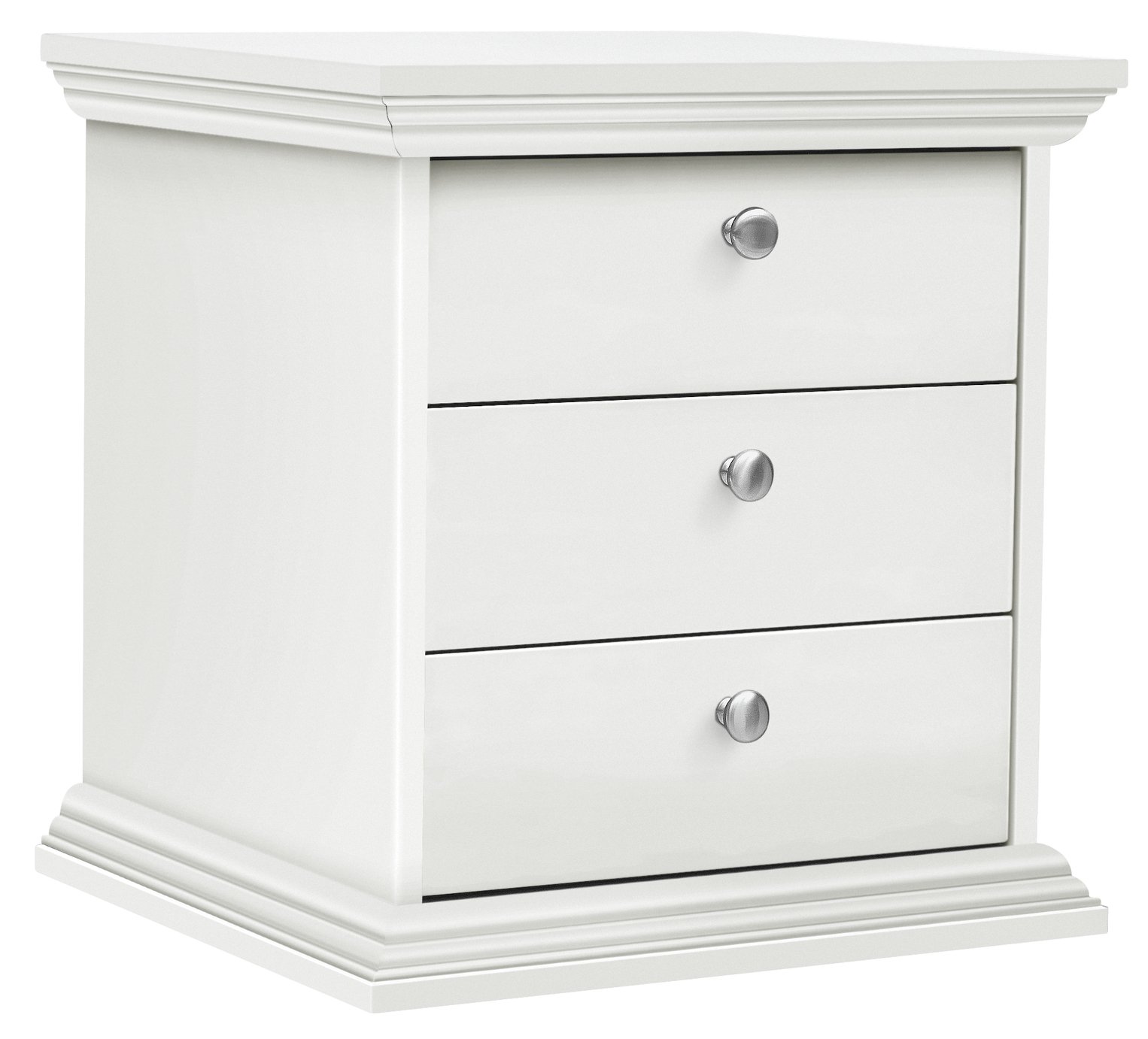 Argos Home Canterbury 3 Drawer Bedside Chest - White