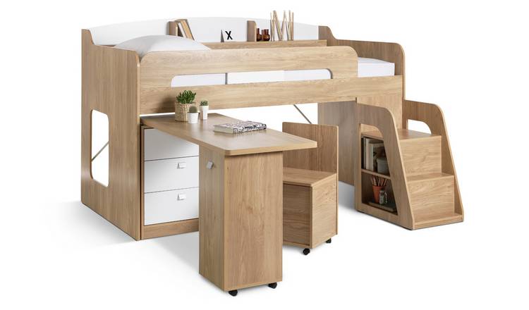 Buy Argos Home Ultimate Storage Mid Sleeper Bed Frame Beech Kids Beds Argos
