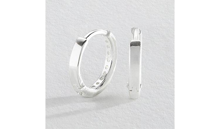 Revere Sterling Silver Huggie Hoop Earrings 